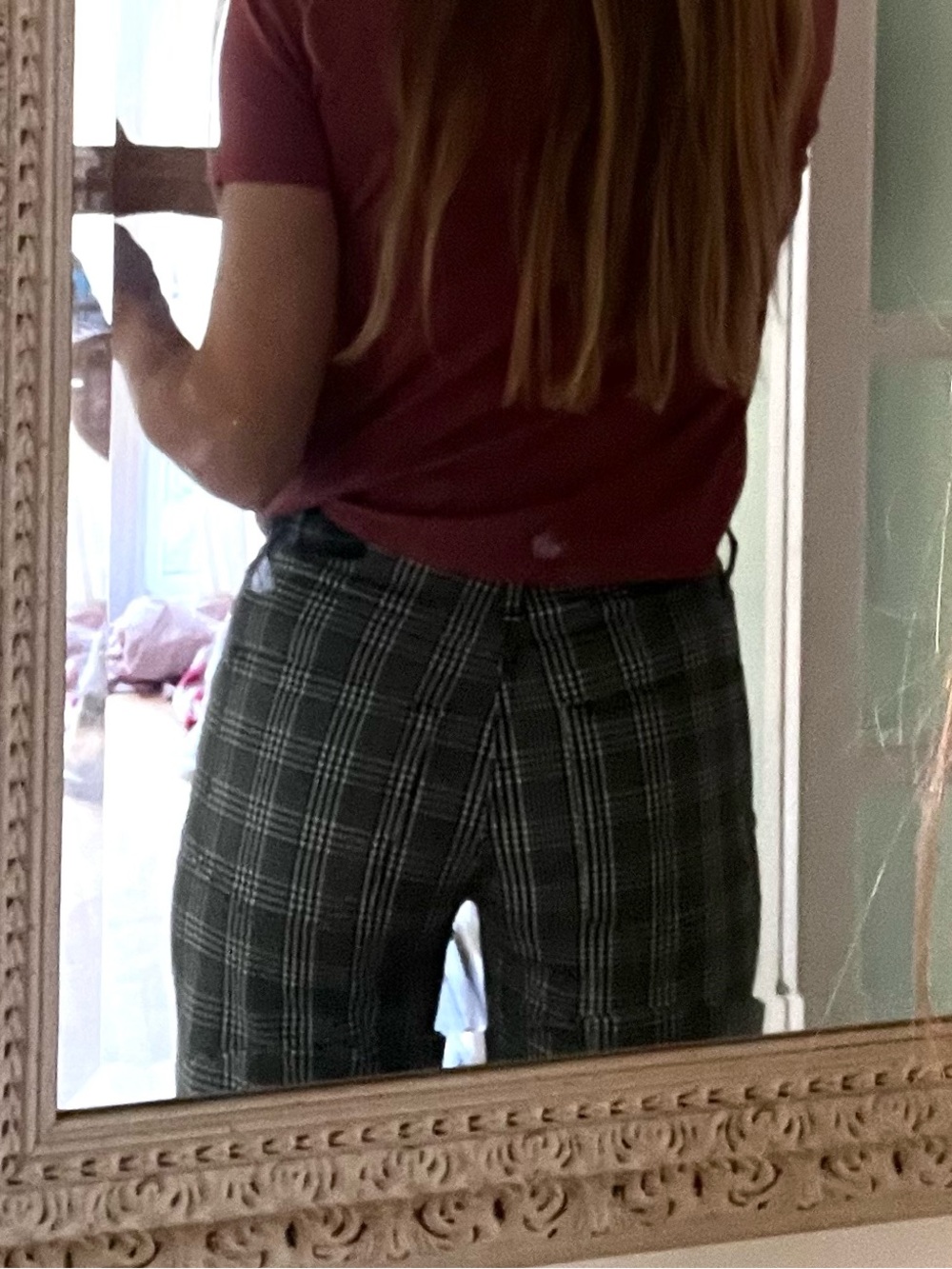 Ag Adriano Goldschmied Black and White Plaid Long Bermuda Type- Pants - Picture 2 of 10